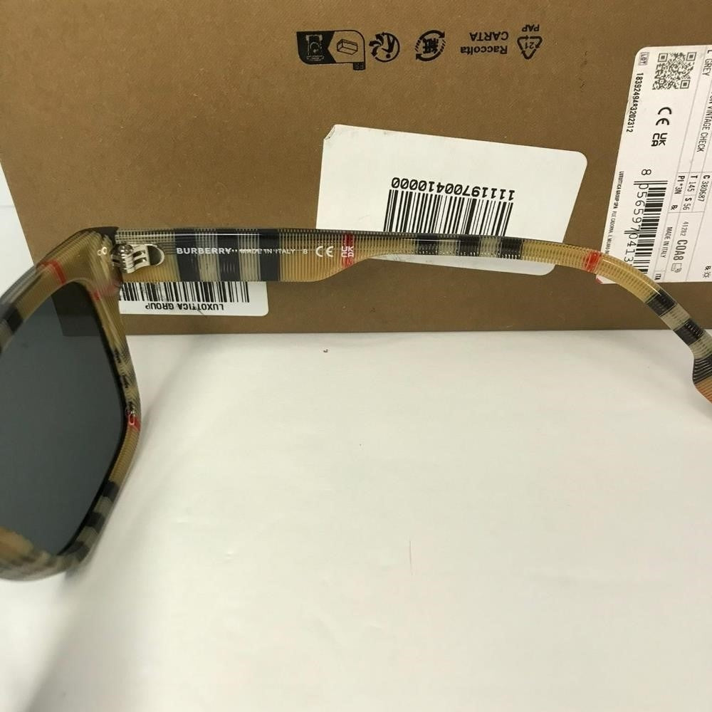 Ship Sameday New 💯 Original Burberry Grey Square Men's Sunglasses BE4293