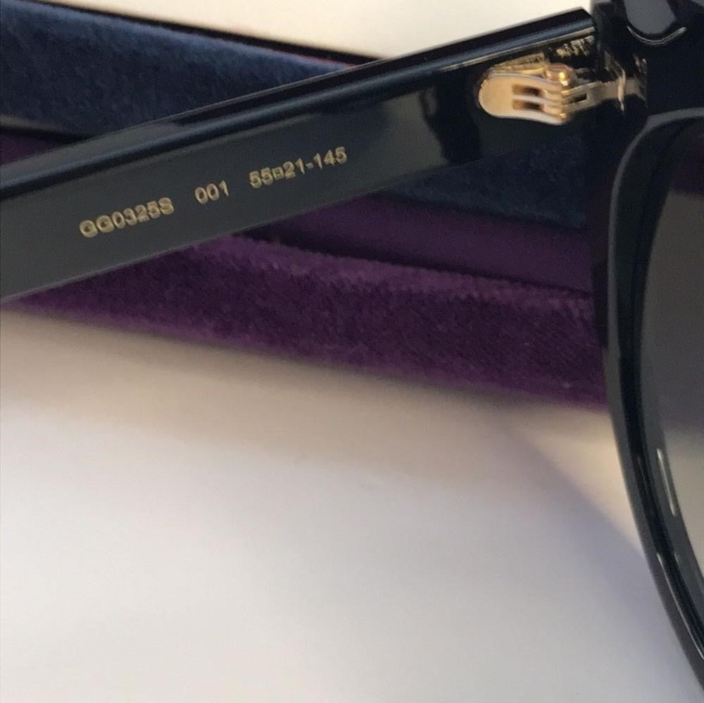 - New 💯 Original Gucci Ladies Black Cat-Eye Sunglasses GG0325S 001 55