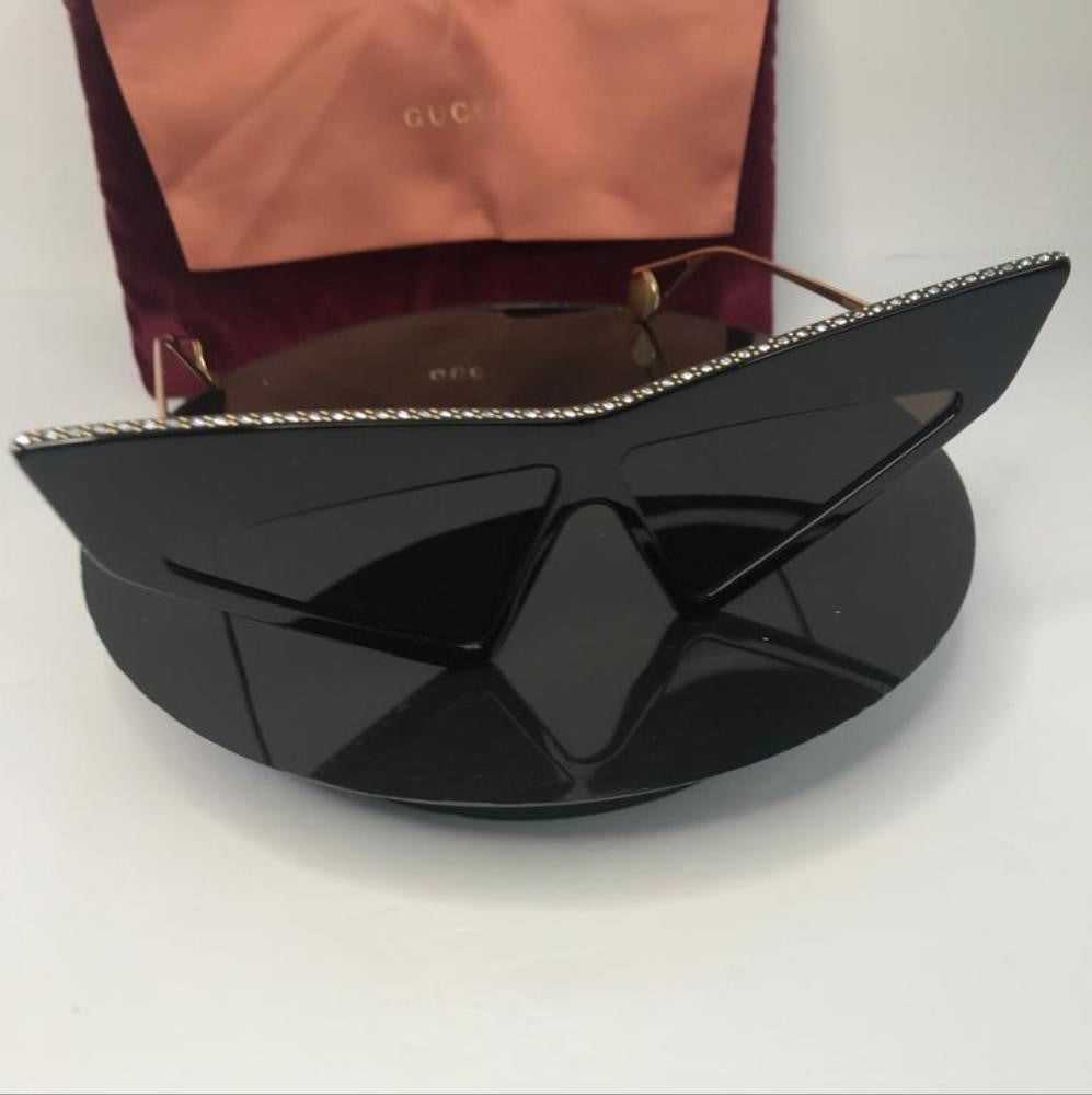 New Authentic 💯Gucci Brown Geometric Ladies Sunglasses GG0430S 002