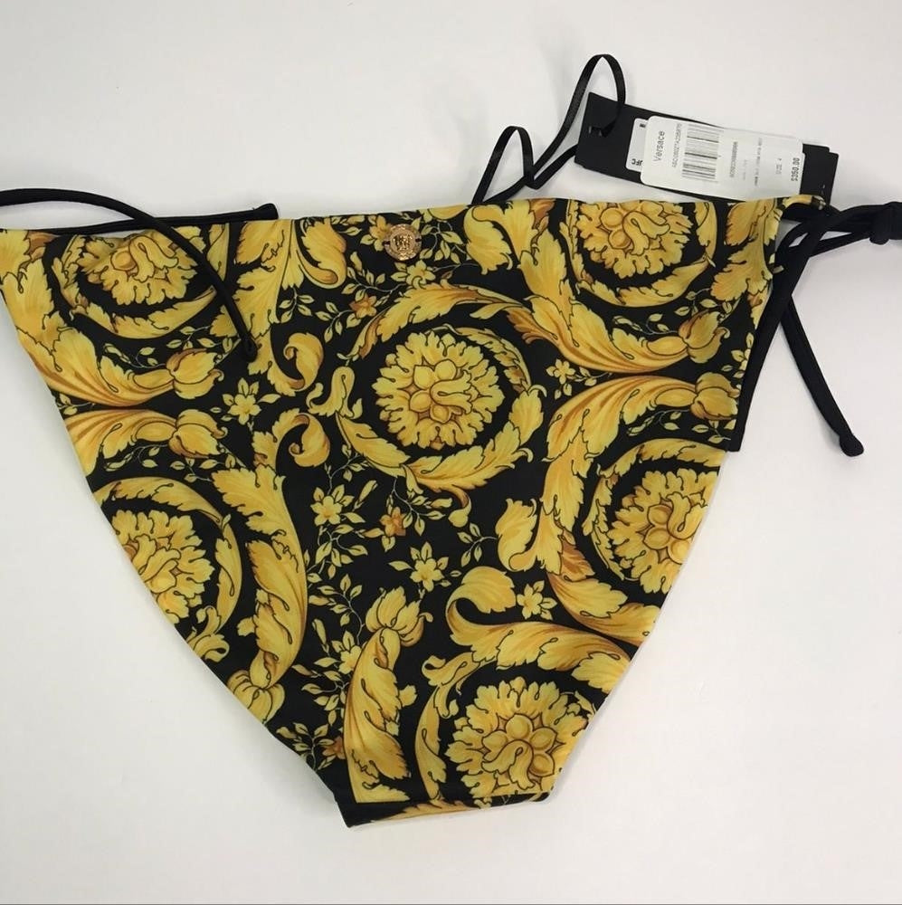 New 💯 Original Trendy Versace Baroque Pattern Bikini Bottoms 👙 and Top  SIZE 3