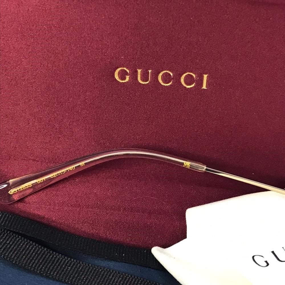 💯 - New Auth - Ship Same day Gucci Grey Irregular Ladies Sunglasses GG1283S …