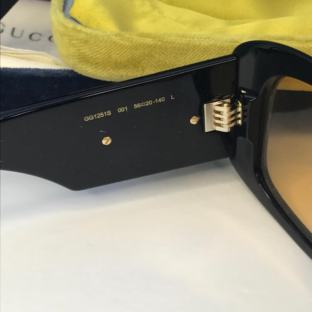 Ships sameday- New 💯 Original Gucci Yellow Square Unisex Sunglasses GG1251S 001