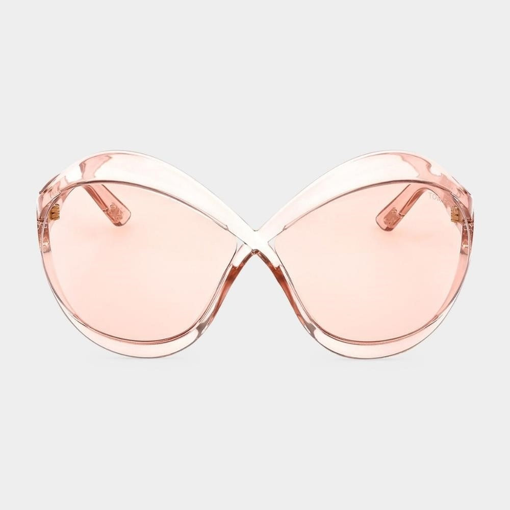 💯 Original FORD Carine Cross-Bridge Acetate Butterfly Sunglasses - Pink