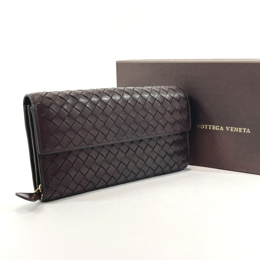 In like  New Condition BOTTEGAVENETA PURSE 150509 INTRECCIATO LEATHER BROWN MENS