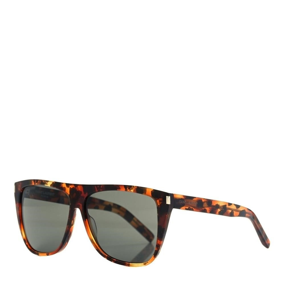 💯- New Authentic SAINT LAURENT  Acetate Flat Top SL1 015 Sunglasses Tortoise