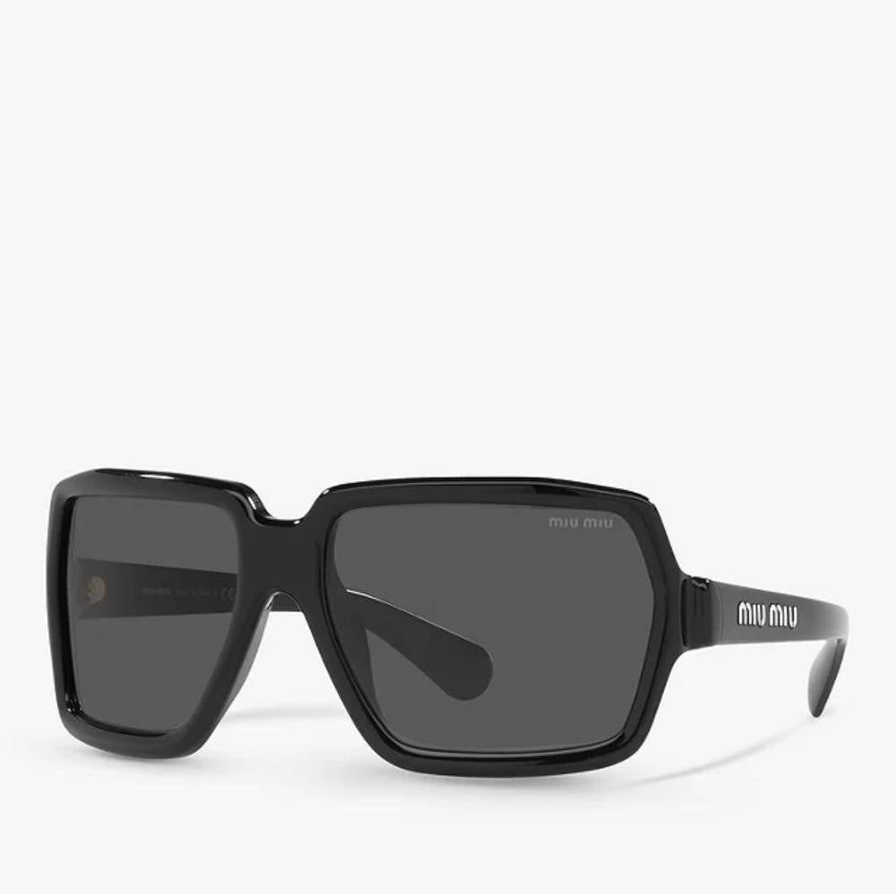 💯 Orginal Miu Miu MU 06WS Women's Irregular Sunglasses, Black/Grey