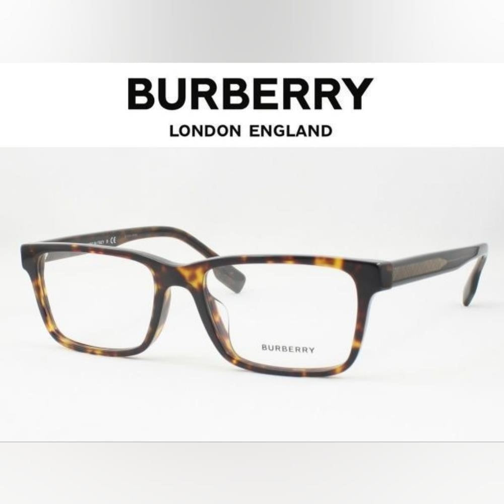 Authentic New BURBERRYMen's Tortoise Square Eyeglass Frames BE2320F386455