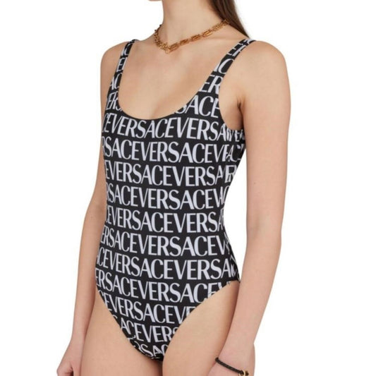 New Authentic Versace Logo One- Piece Swimsuit