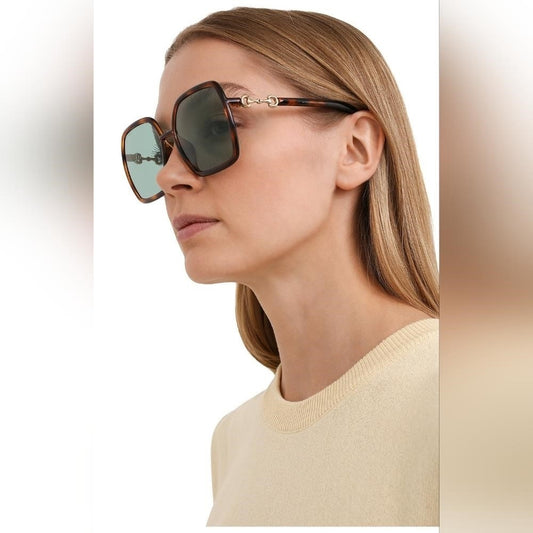 💯 Original GUCCI GG0890SA-003 Women Oversized Sunglasses in Havana Tortoise