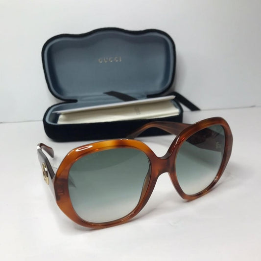 💯  Original Gucci Grey Gradient Geometric Ladies Sunglasses GG0796S-003