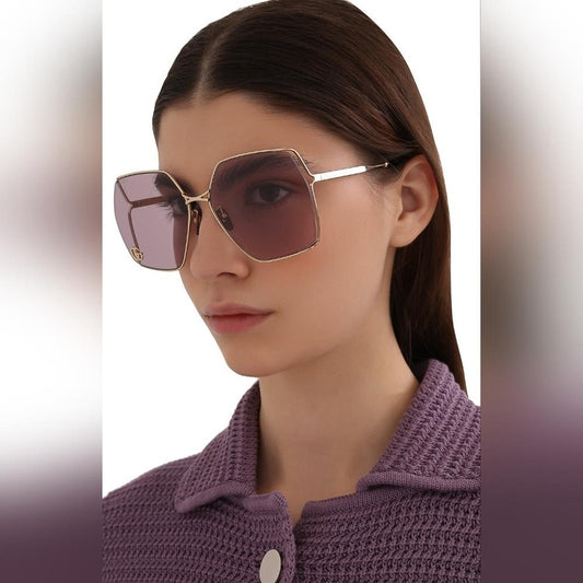 New- 💯 Original GUCCI violet GG0817S 007 Oversized Sunglasses