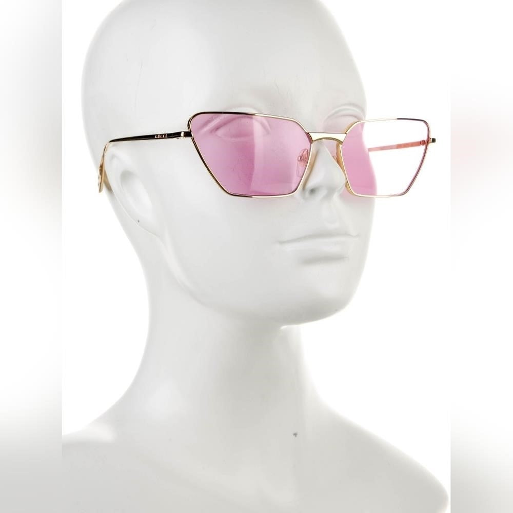 💯 Original Gucci Pink Geometric Ladies Sunglasses GG0538S 005