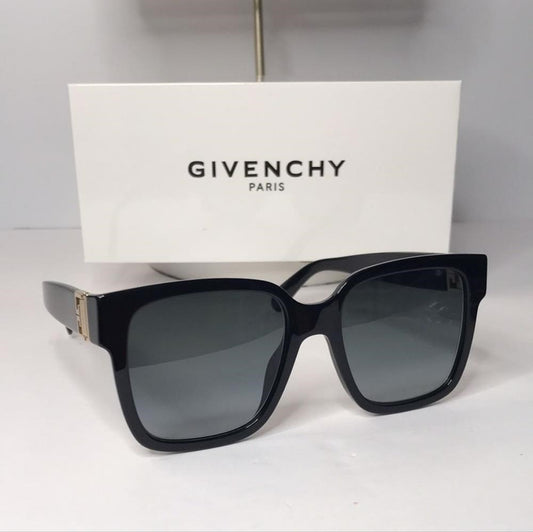 Authentic New Givenchy GV 7141/G/S 807 Womens Square Sunglasses Black 53mm