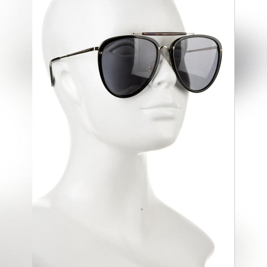 - New  - 💯 Original  Gucci GG0672S Unisex Aviator Sunglasses, Black/Grey