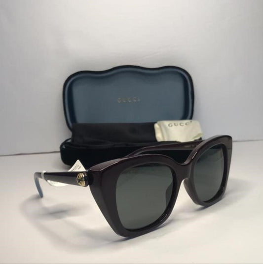 Gucci GG0921S 004 Sunglasses Women`s Brown/grey Lenses Fashion Rectangular 55mm