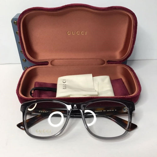 💯 Original Gucci's GG0004ON  soft lines across  frames acetate front.Iconic web