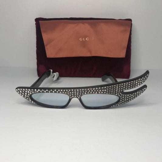 💯 GUCCI - Authenti NEW W/ TAGS - HOLLYWOOD GG0240S CRYSTAL EMBELLISHED SUNGLASS