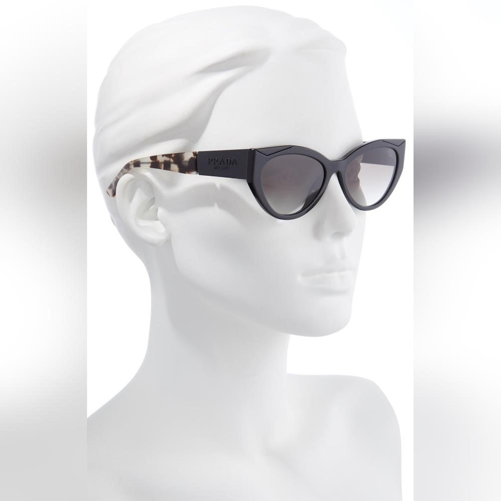 New - 💯 Original Prada Grey Gradient Cat Eye Ladies Sunglasses PR 03WS 1AB0A7