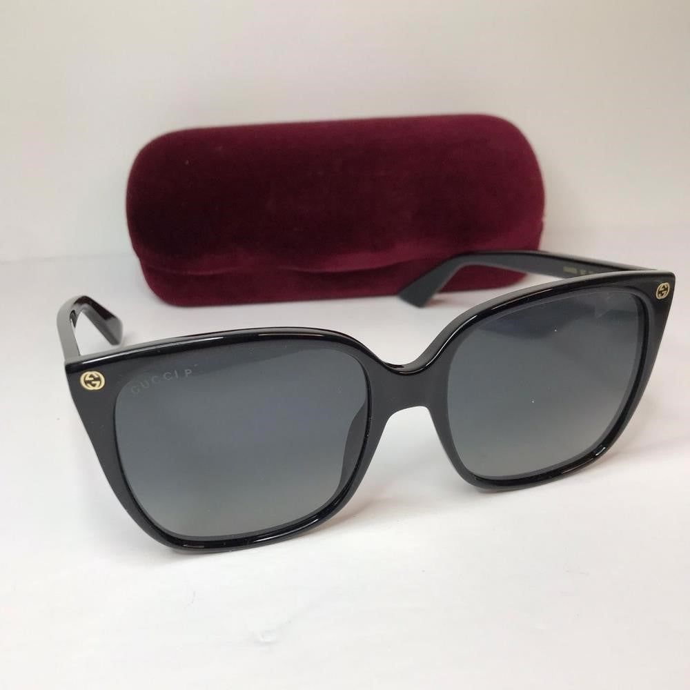 💯 original Gucci Grey Gradient Cat Eye Ladies Sunglasses GG0022S 001