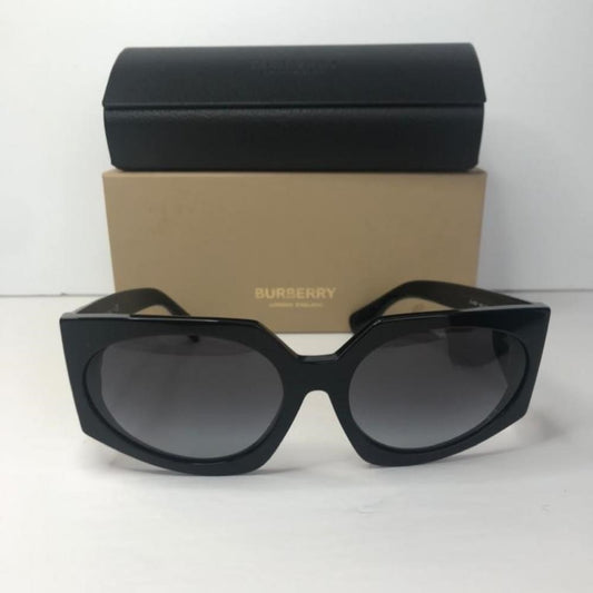 Authentic  New Burberry Women's BE4306 BE/4306 3001/8G Black Fashion Oval Sungla