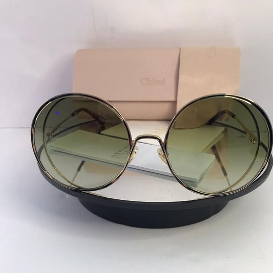 New 💯 Original Chloe Gold & Green Round Sunglasses HANAH COLLECTION