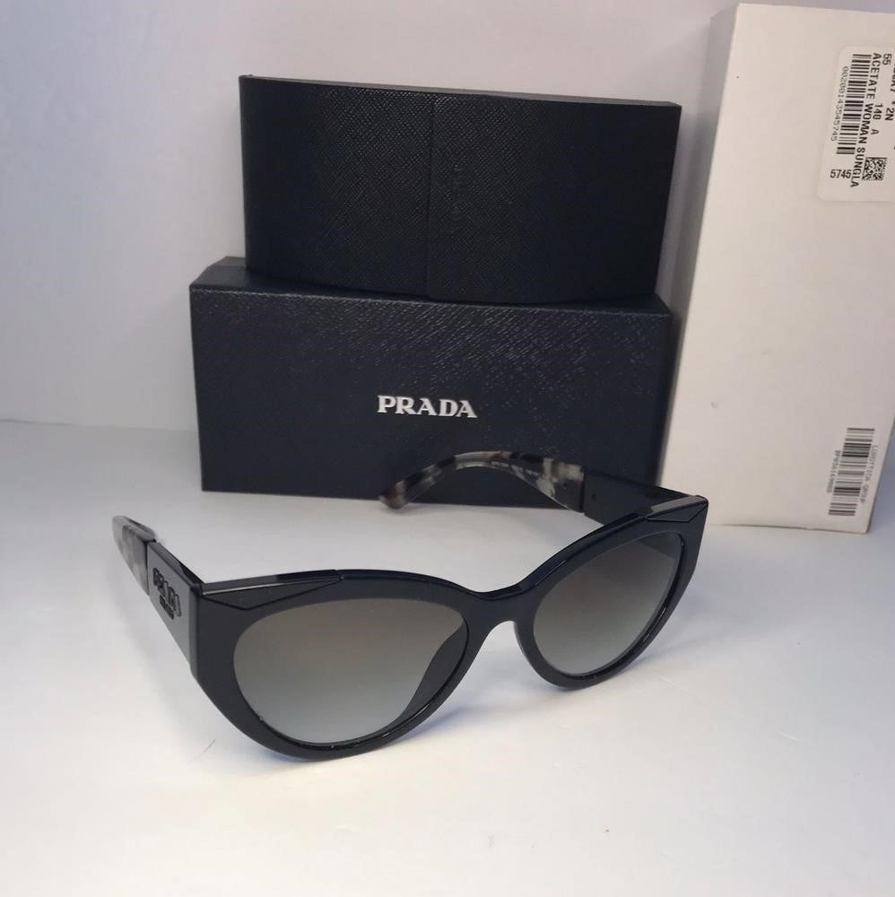 💯 Original Prada Grey Gradient Cat Eye Ladies Sunglasses PR 03WS 1AB0A7 55.