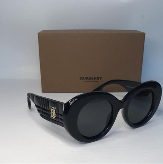 - 💯 - Authentic New BURBERRY 0BE4370U SUNGLASSES BLACK/DARK GREY