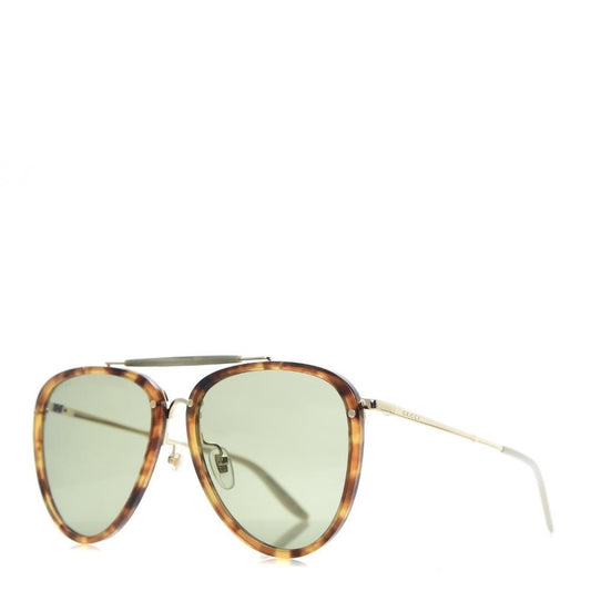 New Authentic Gucci Aviator Sunglasses Tortoise GG0672S Havana