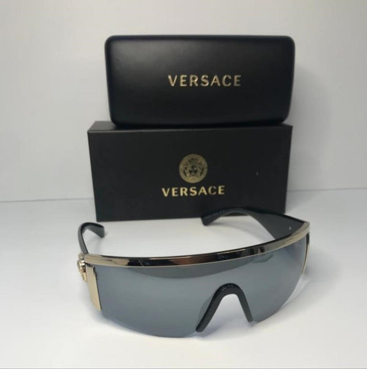 💯 Original Versace Sunglasses Men's 2197 1261/87 Matte Black/Grey Lenses