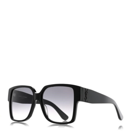 New Authentic SAINT LAURENTAcetate Flat Top Sunglasses SL M9 002 Black