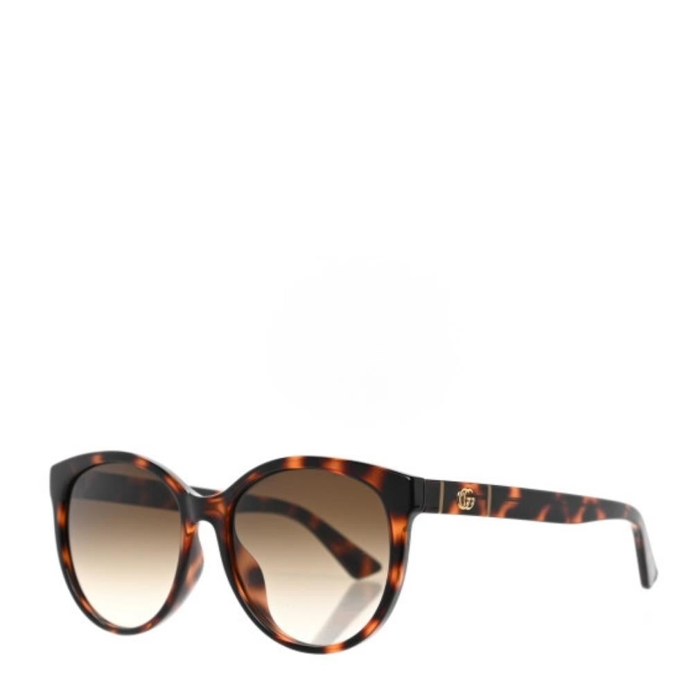 Auth - GUCCI GG0636SK 002 round Gucci sunglass comes in a dark havana frame with