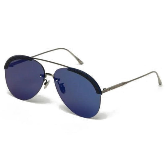 New - 💯original Bottega Veneta Blue Pilot Unisex Sunglasses BV0242S 003 63.