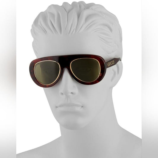 💯 New Original GUCCIAcetate Oversize Sunglasses GG1152S Tortoise