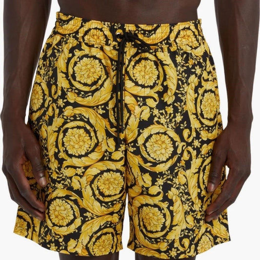 New  -  💯 Original VERSACE Men  Baroque Print Swim Trunks  Size 6