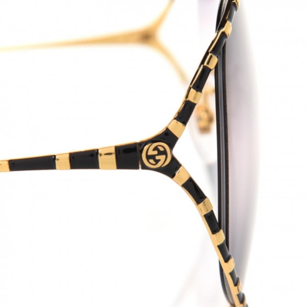 New - 💯 Original  GUCCIMetal Round Frame GG0595S Sunglasses Gold Black