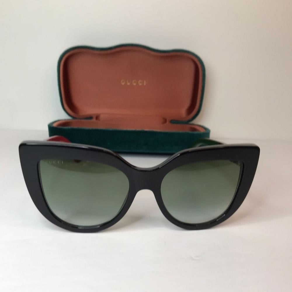 New - 💯 Original Gucci Sunglasses GG0164SN 003 Black with Red and Green Brown