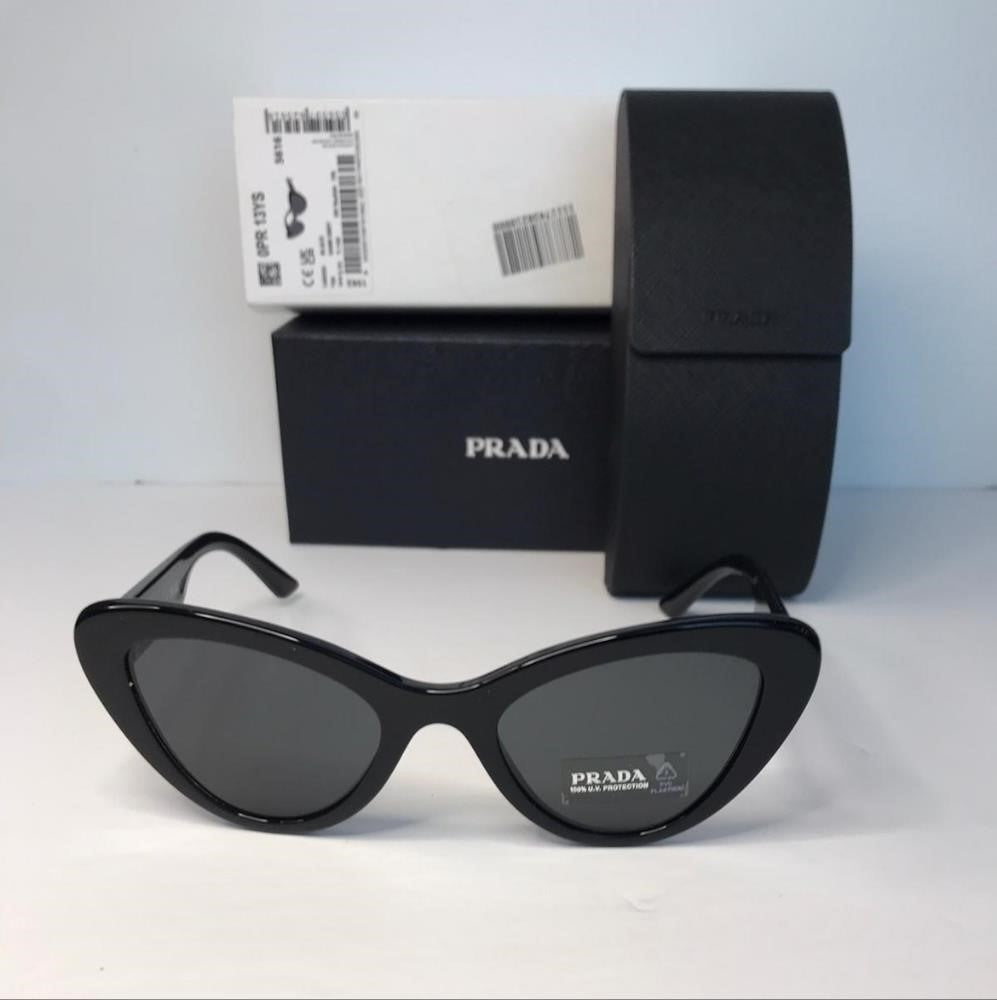 💯 - Authentic New PRADA 0PR 13YS SUNGLASSES BLACK / GREY