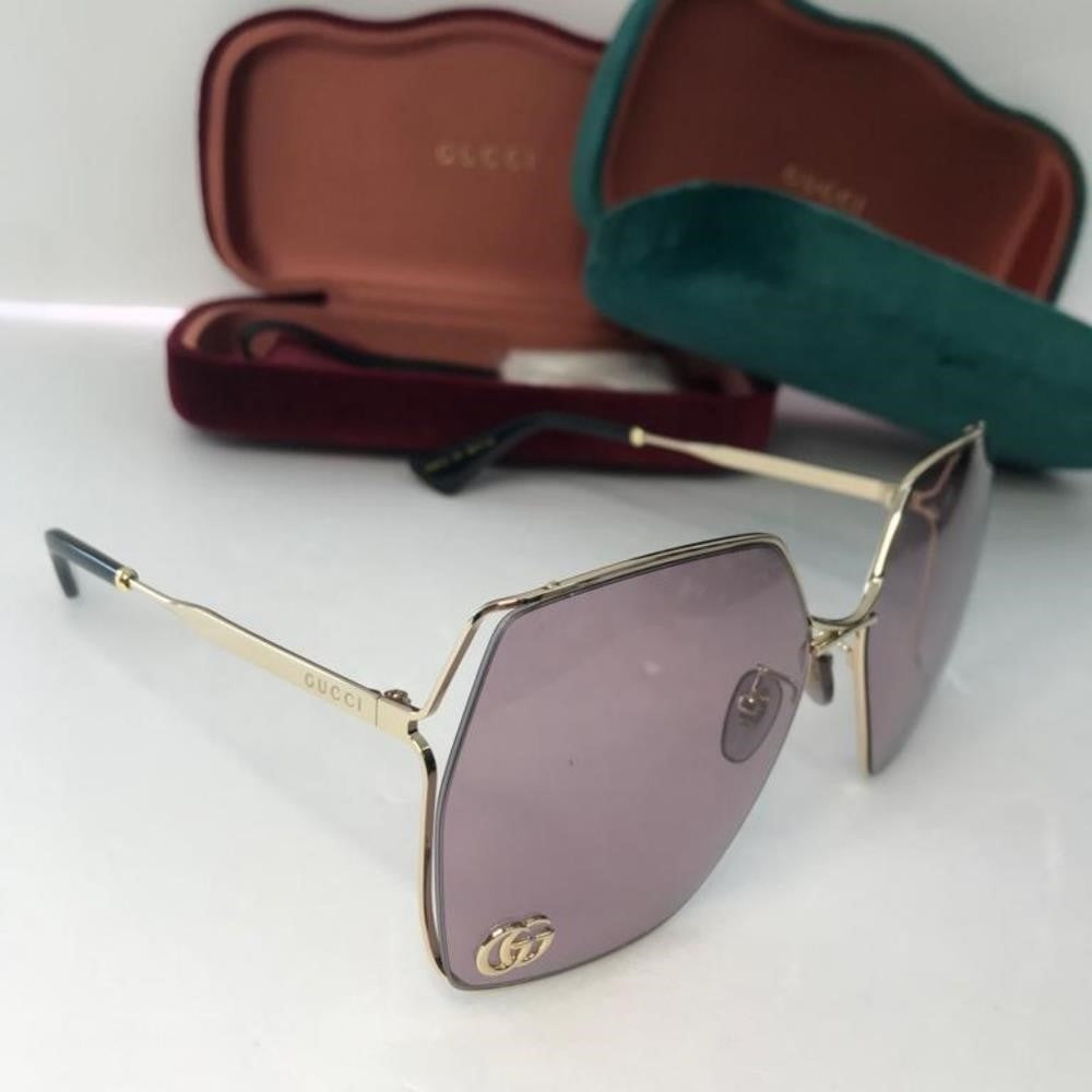 New  - 💯 Original GUCCI violet GG0817S 007 Oversized Sunglasses