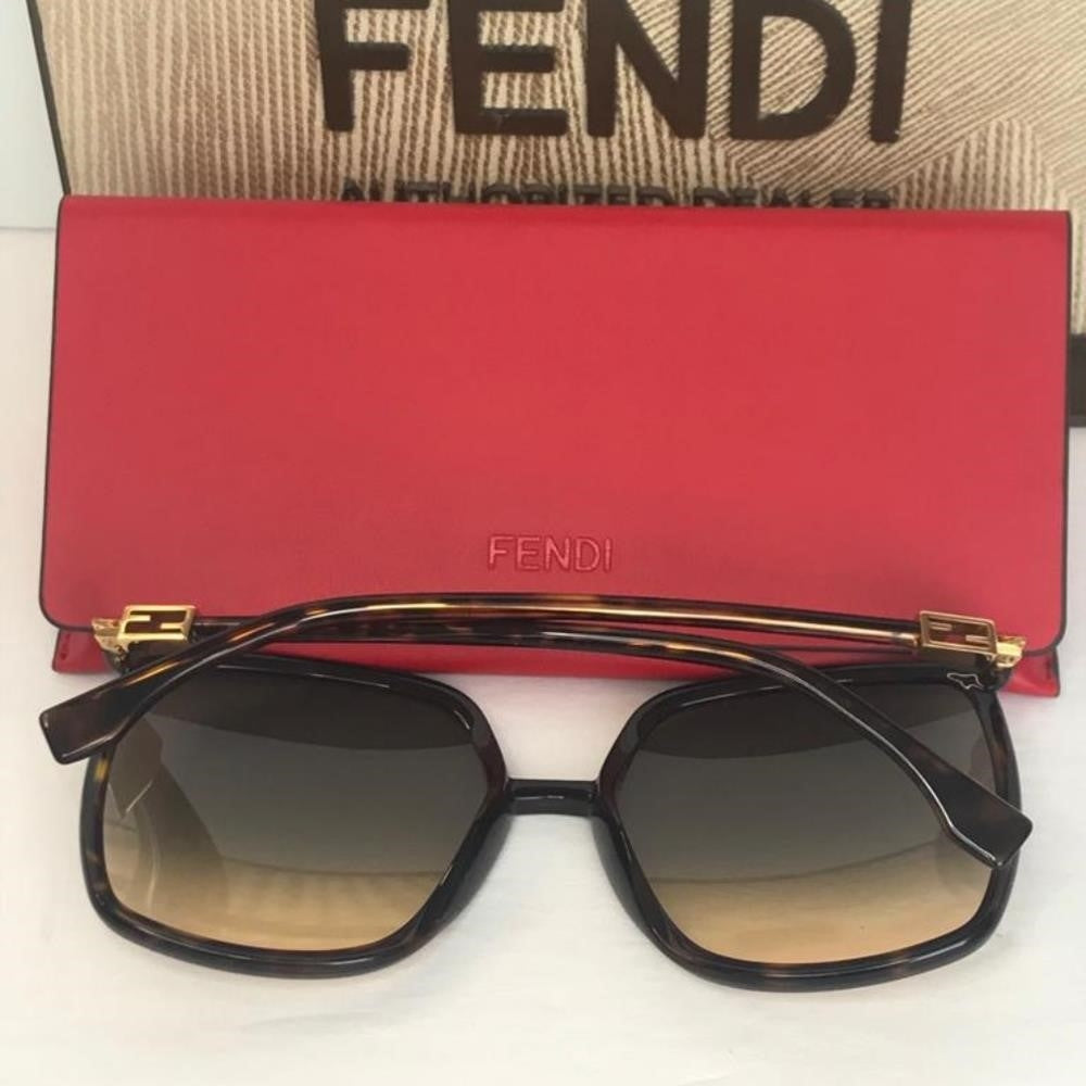 Original New FENDI FF0431 GS BROWN GLASS SUNGLASSES