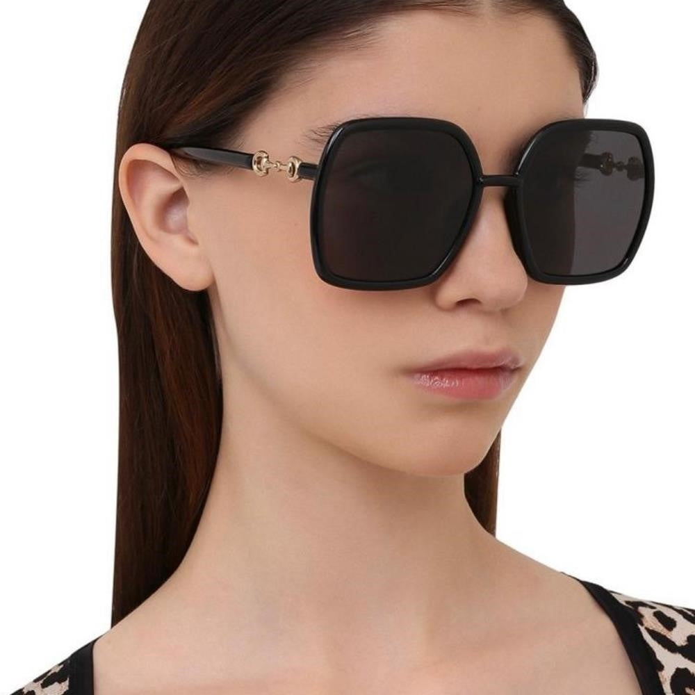 💯  Authentic New GUCCI Grey Square Ladies Sunglasses GG0890S 001 55