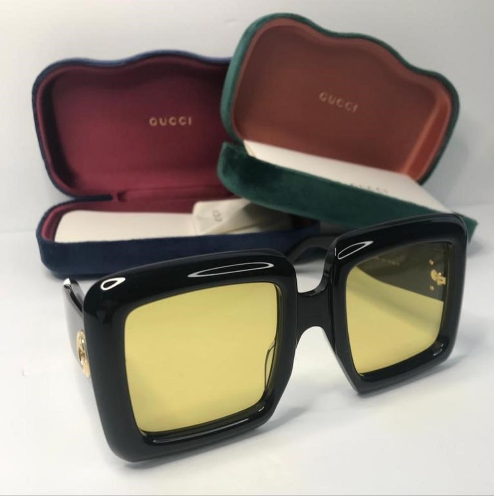 New 💯 Original Gucci of Black GG0783S Oversized Square Sunglasses