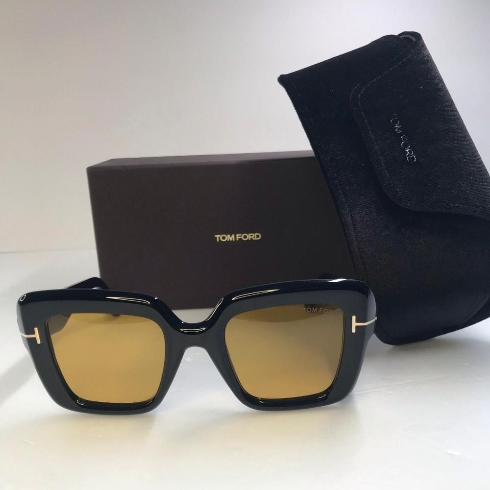 Tom Ford Esme Brown Square Ladies Sunglasses FT1157 01E 50.