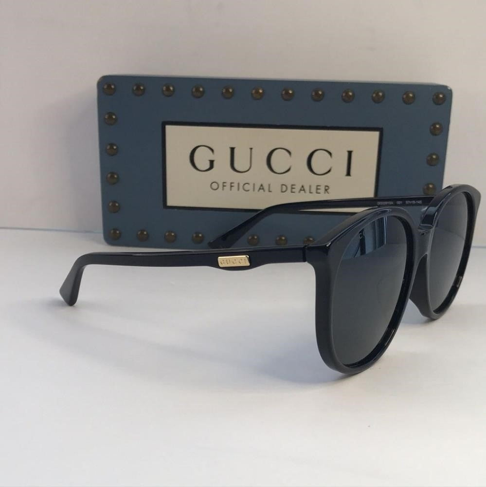 💯 - New trendy Original Gucci GG0261SA 001 Black Round Sunglasses