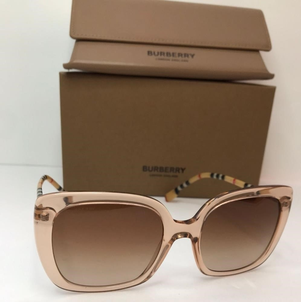 New - 💯 Original Burberry Caroll Gradient Brown Square Ladies Sunglasses BE432