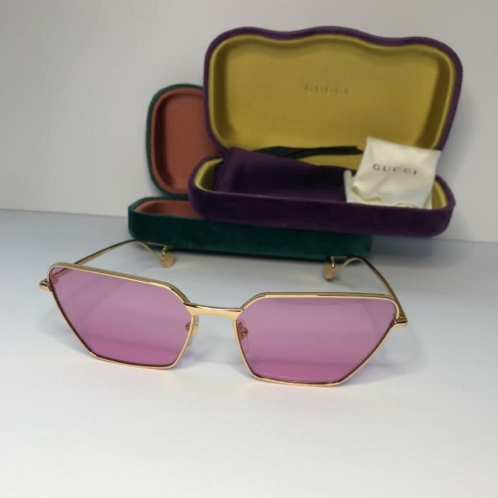 💯 Original Gucci Pink Geometric Ladies Sunglasses GG0538S 005