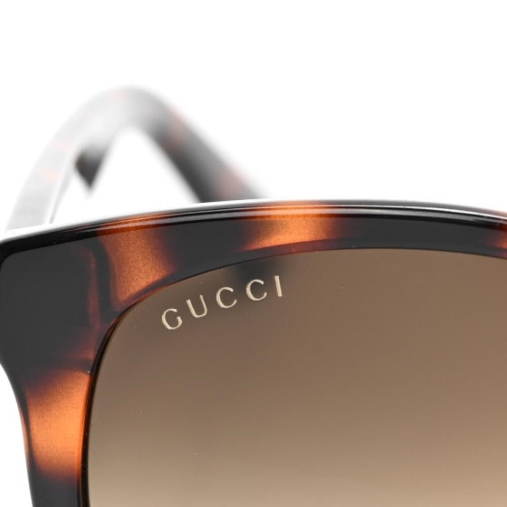 Auth - GUCCI GG0636SK 002 round Gucci sunglass comes in a dark havana frame with