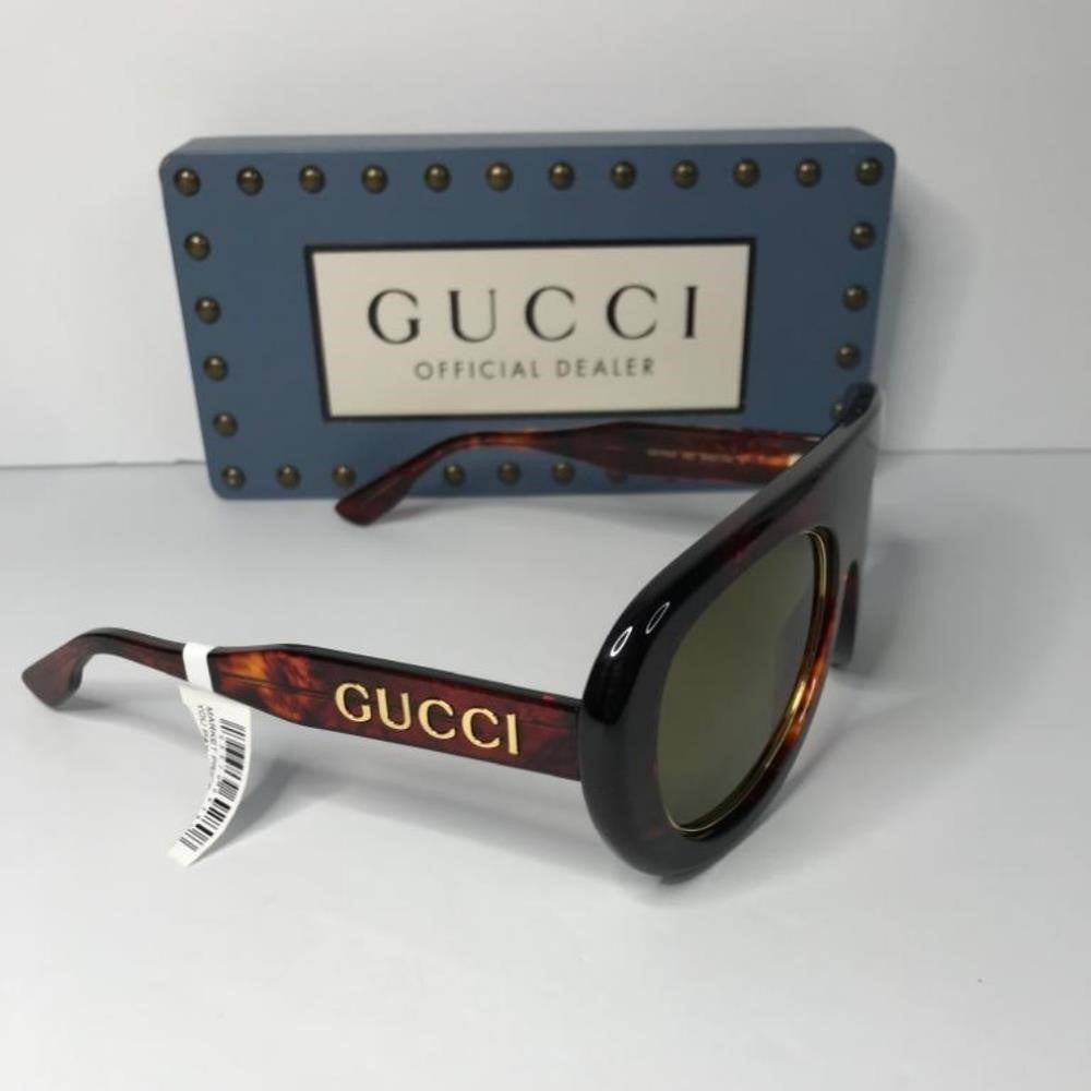 💯 New Original GUCCIAcetate Oversize Sunglasses GG1152S Tortoise