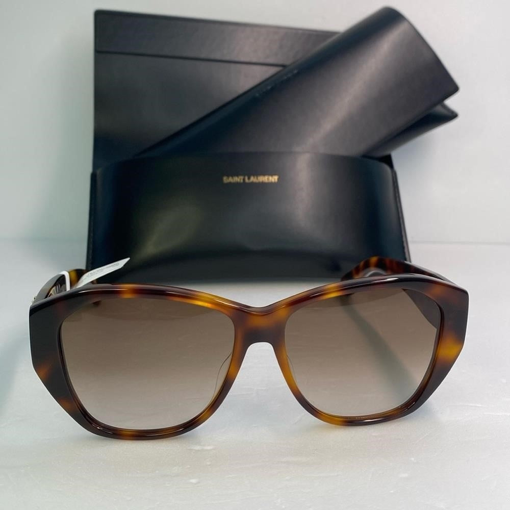 New 💯 Original SAINT LAURENT  SL M8/FN Sunglasses Tortoise Sunglasses