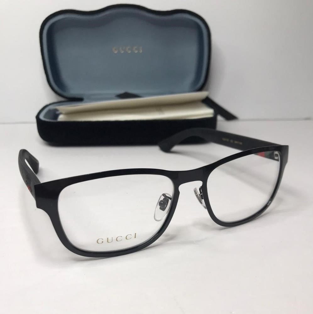 💯 Original Gucci Eyeglasses GG0175O-002 54mm Black / Demo Lens [54-17-145]