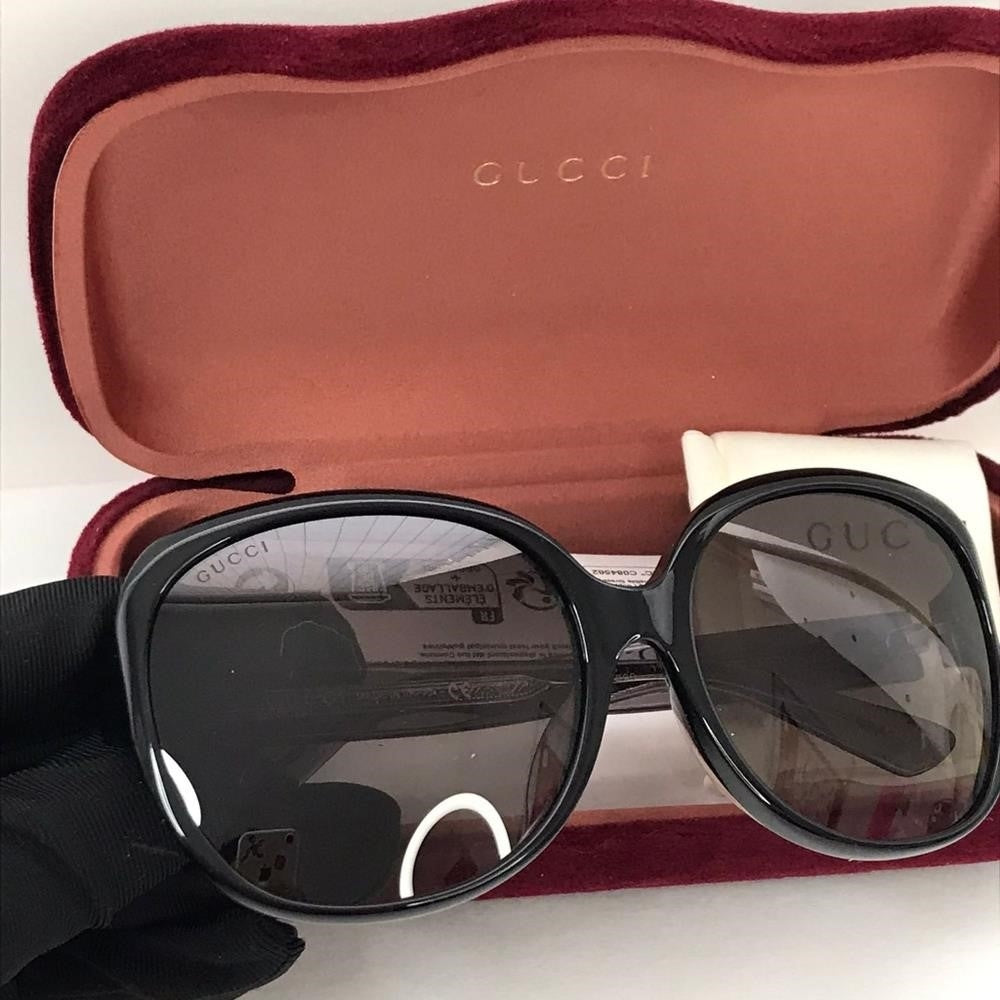 💯 original  Gucci GG0080SK 002 Grey Gradient Round Sunglasses.